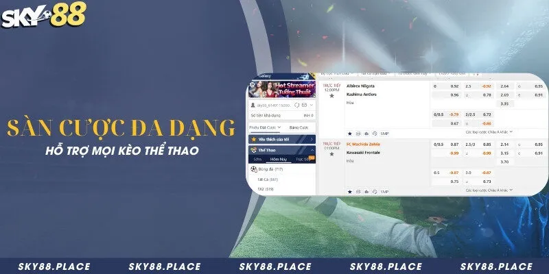 SKY88- Nhà Cái Thể Thao SKY88 - Đăng Ký Nhận 99 USDT 6 Sàn cược đa dạng, hỗ trợ mọi kèo thể thao